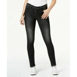 Flying Monkey Womens Washed Out Skinny Jeans Black Size 25 Mid-Rise